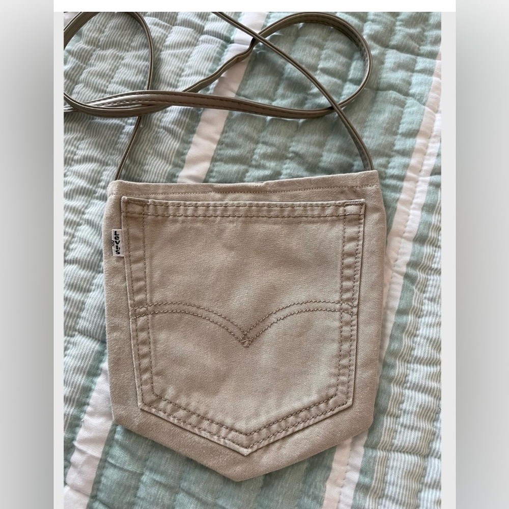 Upcycled Crossbody Bag made from Recycled Tan Levi’s Jeans